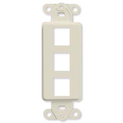 Leviton QuickPort Decora Insert, 3-Port, Light Almond